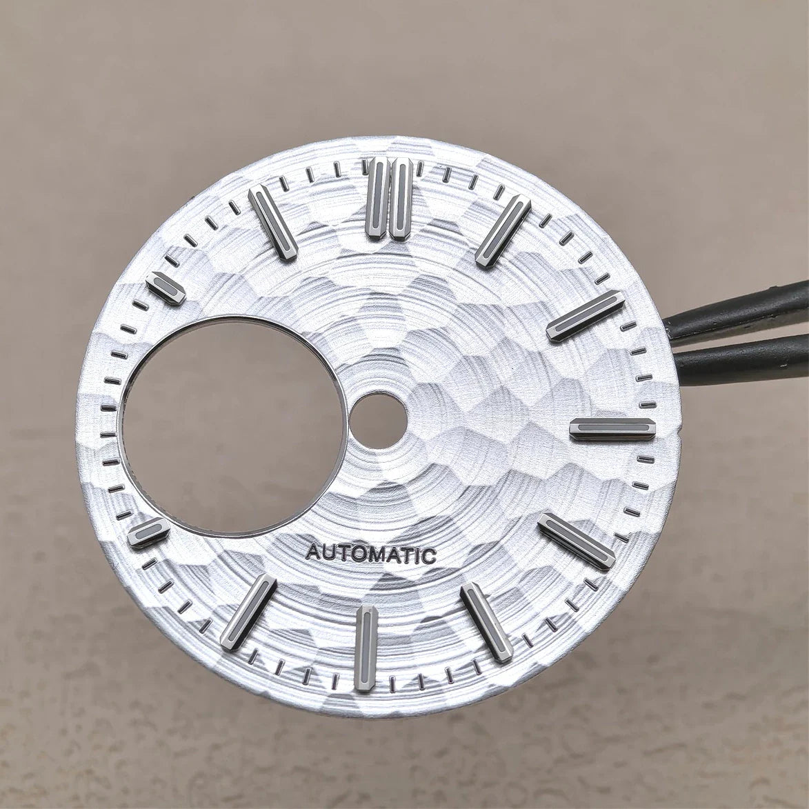 28.5mm Honeycomb Texture Watch Dial Hands Set Green Luminous Faces for NH34 NH38 Movement