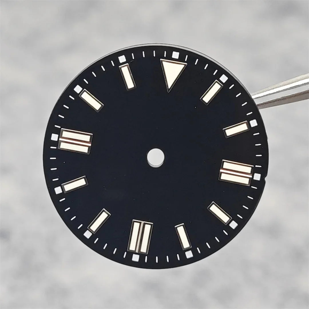 28.5mm Watch Dial Colorful Enameled Surface with Green Luminous Watch Faces for NH35/ ETA2836/ 8215 Mechanical Movement