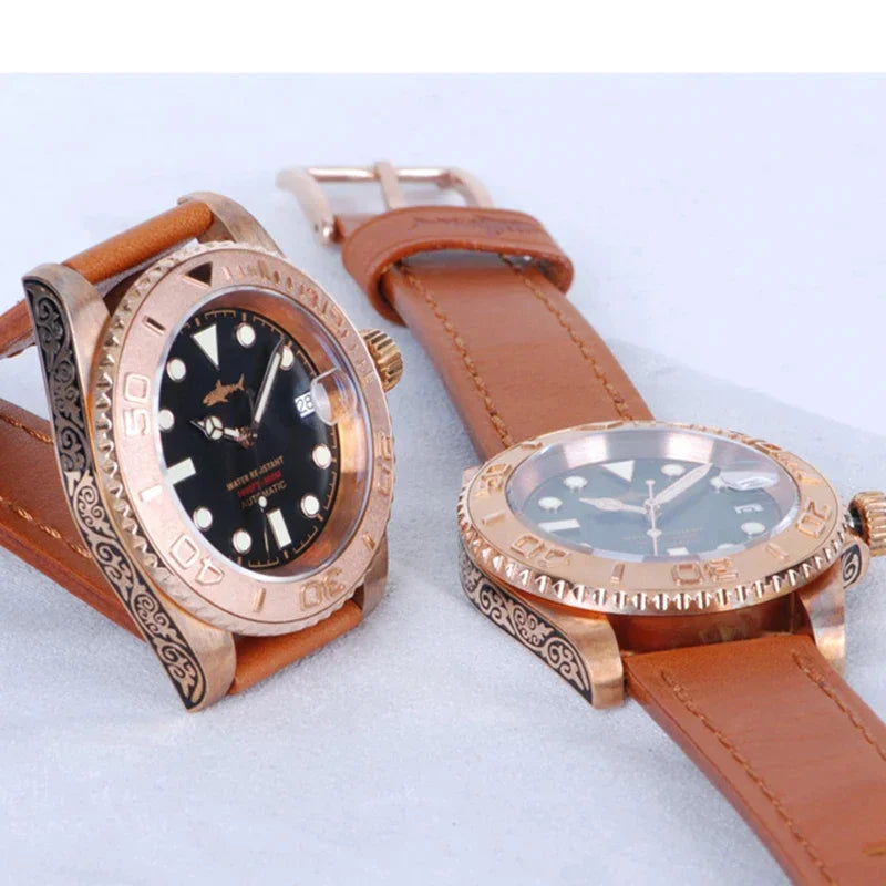 HEIMDALLR Bronze Diver Watch HMCR21 NH36 Automatic Sapphire BGW-9 Lume 44MM Yachmaster 30Bar