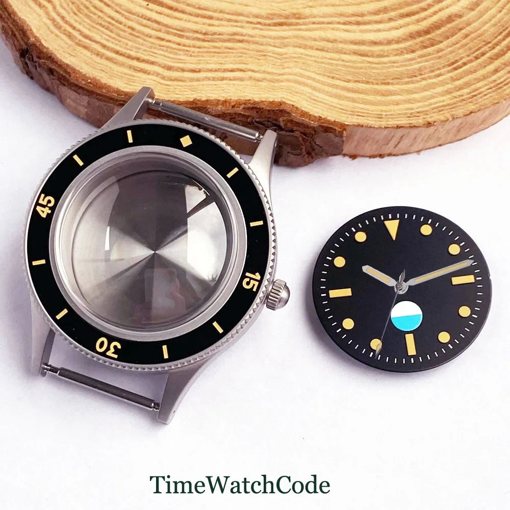 50 FATHOMS Real Bronze Watch Case Fit NH34 NH35 NH36 NH38 NH70 NH72 ETA2824 PT5000 SW200 Bow Sapphire Glass 20BAR Sandblast 40mm