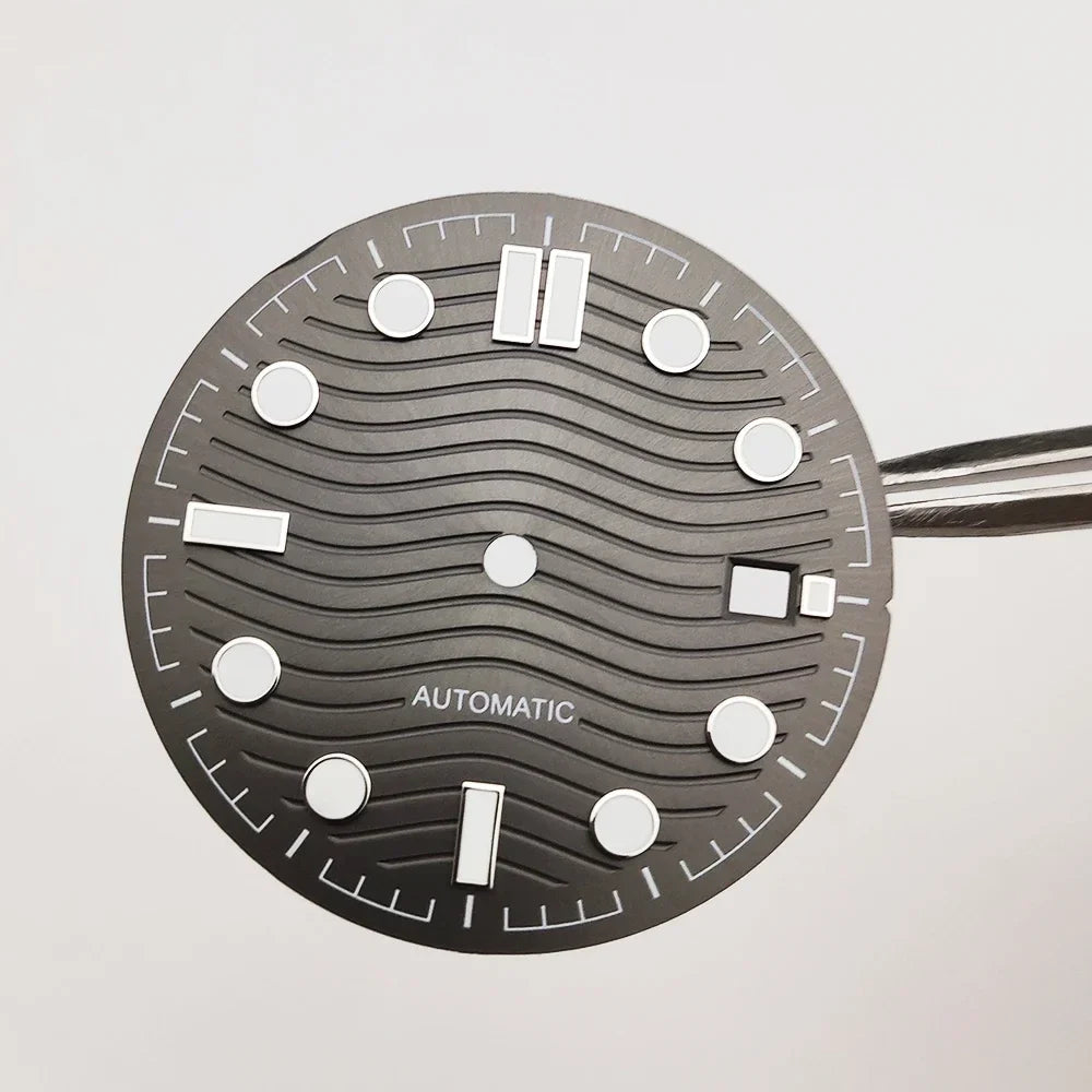 31mm Watch Dial Watch Parts Retrofit Green Luminous Faces for 2813/8215/821A/2836 Automatic Movement Dial Repair Parts