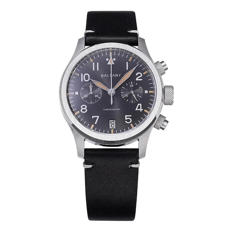 Customizable watch Baltany Military Chronograph watch S5057 Retro Quartz VK64 10ATM  Swiss Lume AR Sapphire
