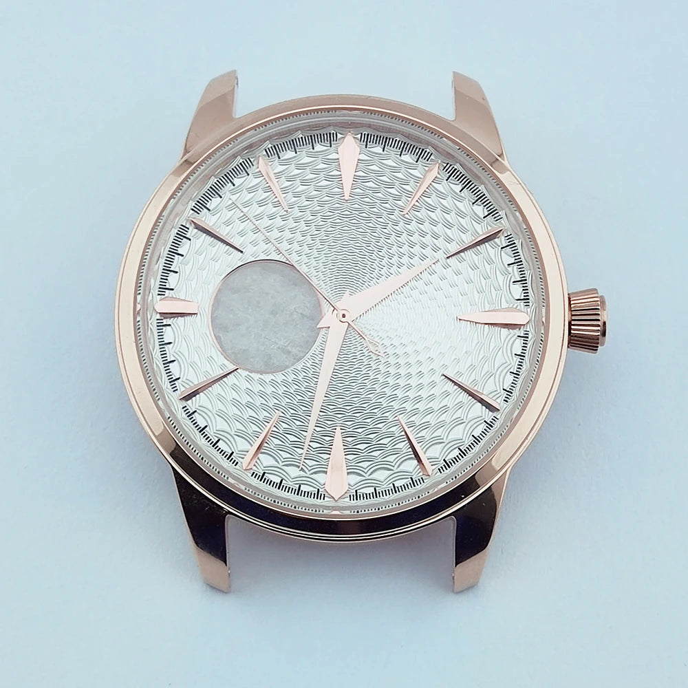 40mm Watch Case nh38 Case Arch Glass Silver Rose Gold Cocktail Case for NH38 Movement fit 35mm Dial