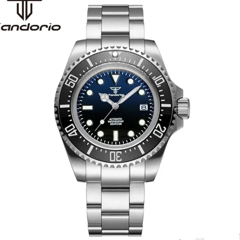 Tandorio 43mm NH35A PT5000 Submariner Sapphire Glass Date TD268