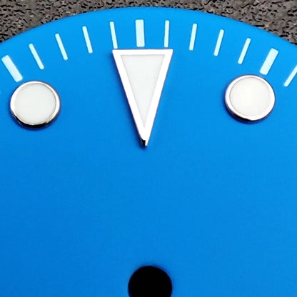 Modified 28.5MM Blue 369 Nail Watch Dial Weak Luminous Watch Faces Men's Watch Accessory Fit NH35 Movement