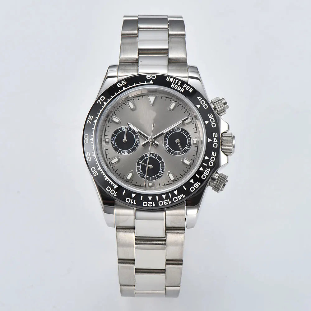 Nologo Daytona VK63 Quartz Watch Sapphire Glass 3ATM 39MM  Luminous Chronograph