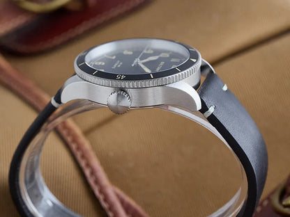 Baltany 38MM Military Watch Men  S2076 NH38 Automation Stainless Steels 100m Waterproof Vintage Khaki Aviation Homage Watch