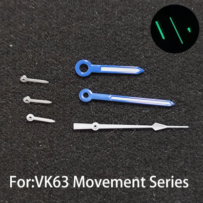 Watch Hands Suitable For VK63 Movement Speed Master Modified Chronograph Watches Replacement 6 Hands Green Luminous Accessories