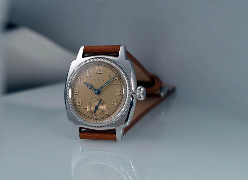 Baltany 1926 Vintage Dress Wristwatches S4036 Square Case Sub Seconds Luminou 20ATM Stainless Steel Automatic Mechanical Watches