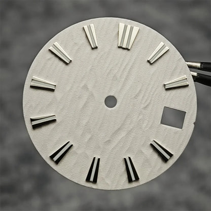 28.5mm NH35 Watch Dial Vertical Wave Stripe Pattern Watch Faces BGW9/C3 Luminous Surface Accessories for NH35/NH36/4R/6R Movement