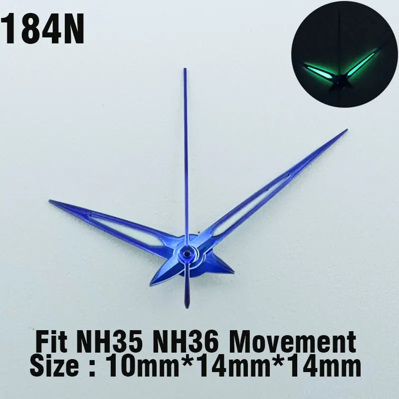 Watch hands NH series 35 36 hands Green glow in the dark hands seconds Watch accessories for NH series 35 36 movement assembly