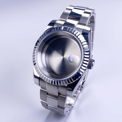 36mm/39mm NH35 Case Stainless Steel Sapphire Crystal Waterproof Fluted Case For NH35 NH36 Movement 28.5mm Dial NH35 Watch Case