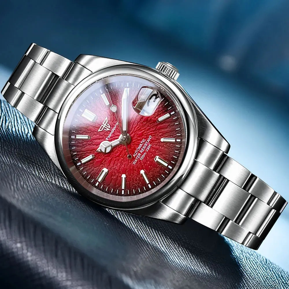 Explorer Watch Tandorio TD110T 36/39mm Teacup Pattern Date Luminous  Sapphire 10bar Dress