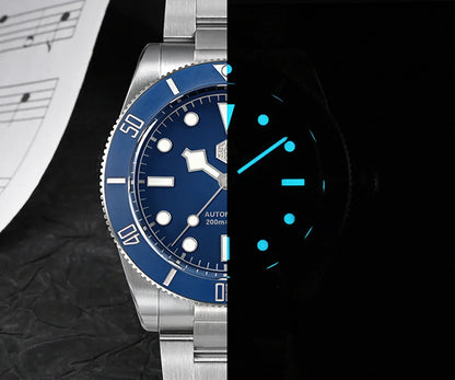 San Martin SN0138G New 37mm BB54 Vintage Diver Watch NH35 Automatic AR Sapphire C3 Luminous 20Bar