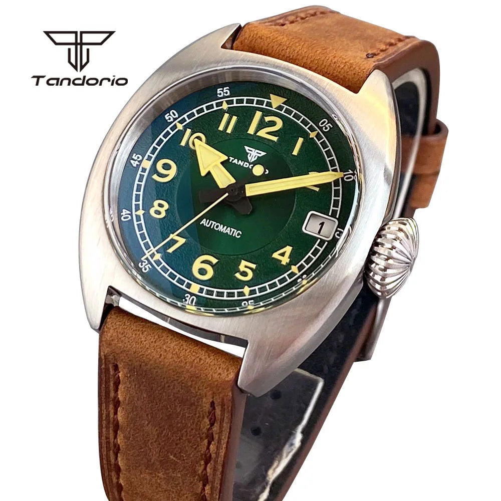 Tandorio Bronze Military TD102B Identity Crisis NH35 Domed AR Sapphire 36mm 20BAR