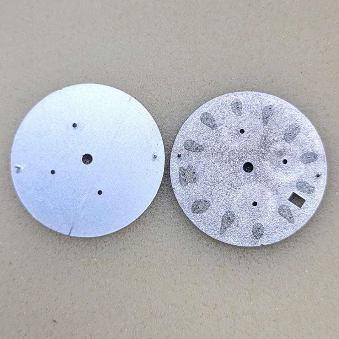 Vertical Texture 31.8mm Blank Watch Dial Gold/ Silver/ Rose Watch Faces for VK63 Movement DIY Accessories Without Numbers Dial