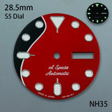 28.5mm S5 Logo SKX007 Starry Dial Fit NH36/4R36 Japan Movement C3 Green Luminous Quality Dial Watch Modification Accessories