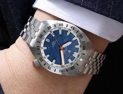 Cadisen C8231 Diver Watch Meteorite Dial 38.5MM 10Bar Miyota 8215 Automatic AR Sapphire