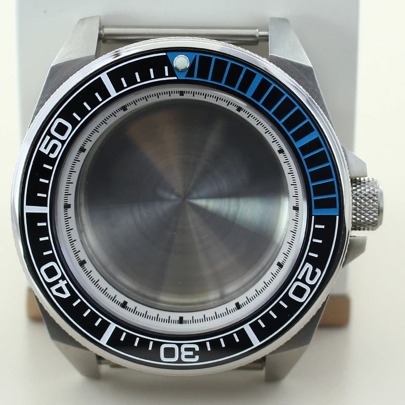 Modified Samurai Diving Watch Case 43.8mm For Seiko NH35 NH36 NH38 NH34 4R36 Movement 28.5mm Dial Sapphire Crystal Ceramic Bezel