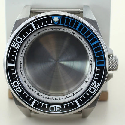 Modified Samurai Diving Watch Case 43.8mm For Seiko NH35 NH36 NH38 NH34 4R36 Movement 28.5mm Dial Sapphire Crystal Ceramic Bezel