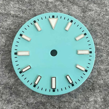 29mm Watch Dial with Green Luminous Colourful No Calendar Window Watch Faces for NH35/ ETA 2836/Japan 8215/Mingzhu 2813 Movement