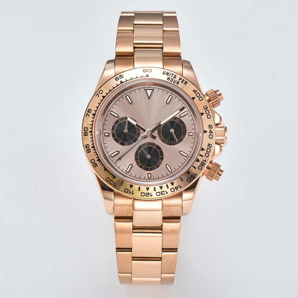 Oumashi Chronograph Automatic  ETA 7750 MOVT custom logo sapphire 40mm Daytona Panda Watch 5Bar