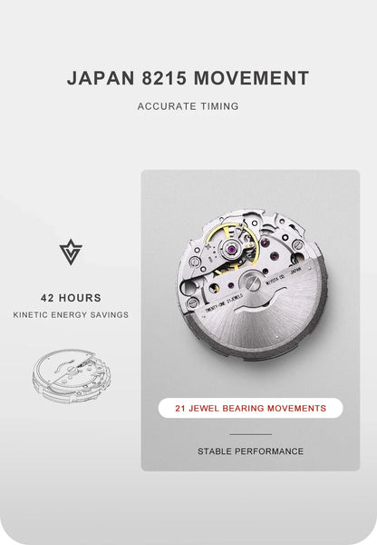 CADISEN C8223 DateJust Watch Miyota 8215 Sapphire Luxury Golden Watch 36MM Ladies Men