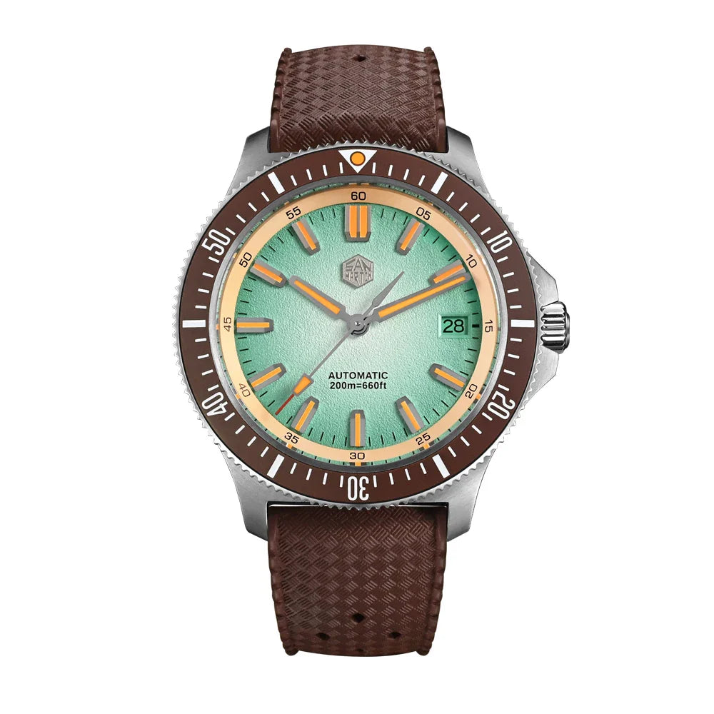 San Martin Diver SN0118G 40mm Original Design Fruit Series  NH35 Automatic 20Bar AR Sapphire BGW Luminous SN0118