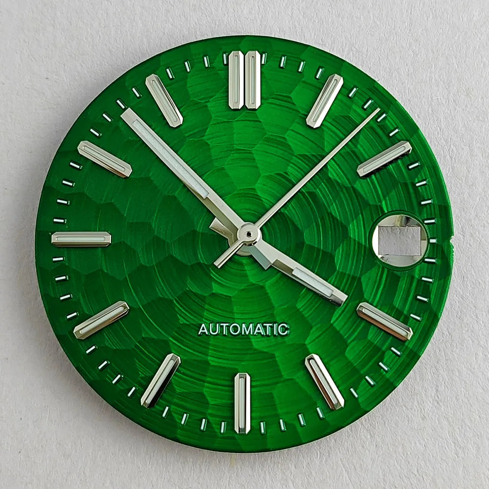 New 28.5mm NH35/NH36 dial watch dial S dial green luminous suitable for NH35/NH36 movements watch accessories repair to