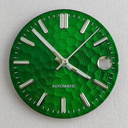 New 28.5mm NH35/NH36 dial watch dial S dial green luminous suitable for NH35/NH36 movements watch accessories repair to