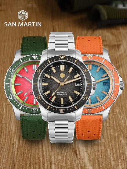 San Martin Diver SN0118G 40mm Original Design Fruit Series  NH35 Automatic 20Bar AR Sapphire BGW Luminous SN0118