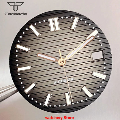 40mm Rose Gold Watch Case Bracelet Fit NH35 NH36 Automatic Movement Watch Parts For Nautilus Style Stainless Steel Bracelet