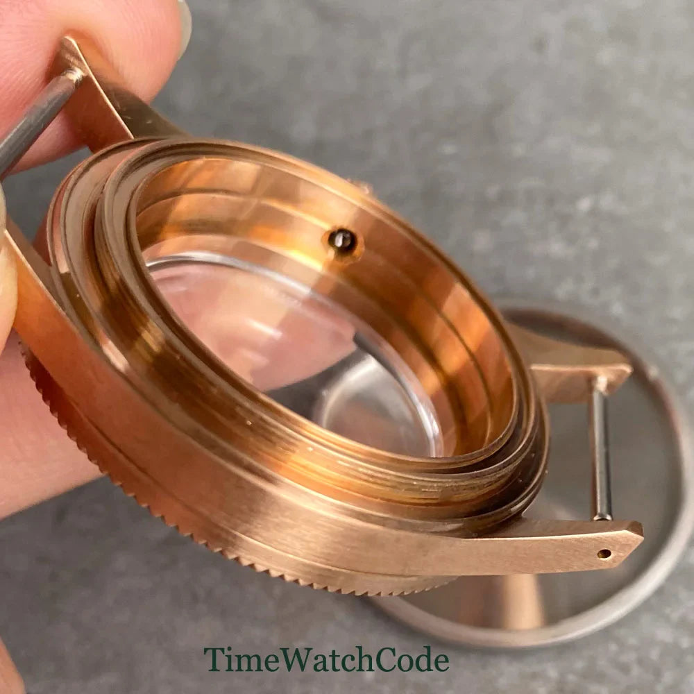 50 FATHOMS Real Bronze Watch Case Fit NH34 NH35 NH36 NH38 NH70 NH72 ETA2824 PT5000 SW200 Bow Sapphire Glass 20BAR Sandblast 40mm