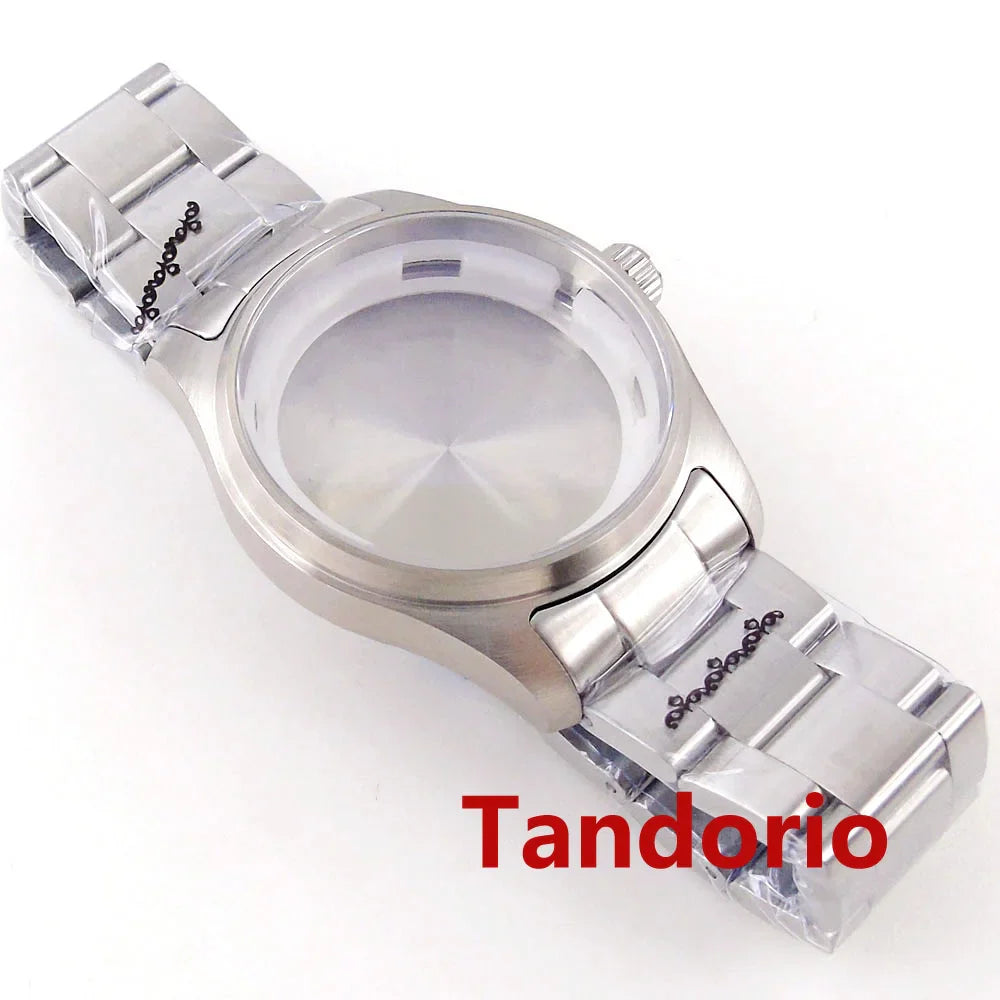 20ATM 39mm Stainless Steel Pilot Brushed Watch Case Sapphire Glass Fit NH35 NH36A ETA2824 PT5000 Automatic Movement
