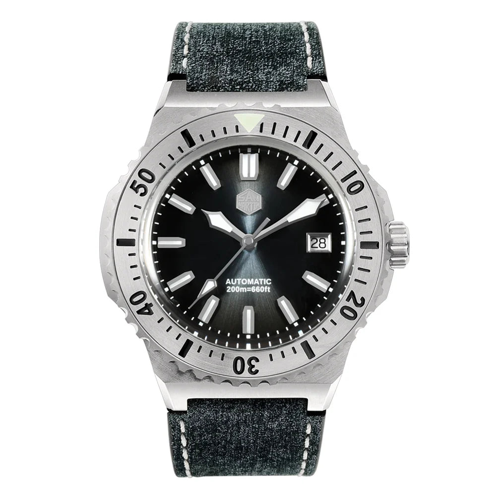 San Martin Diver SN0055G 42mm PT5000 SW200 Automatic Watch AR Sapphire 20Bar BGW-9 Lume