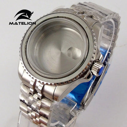 Matelion 200M Diving Case 40mm Fit NH35 NH36 NH34 GMT ETA 2824 PT5000 Watch Case Jubilee Bracelet Sapphire Glass Slide Buckle