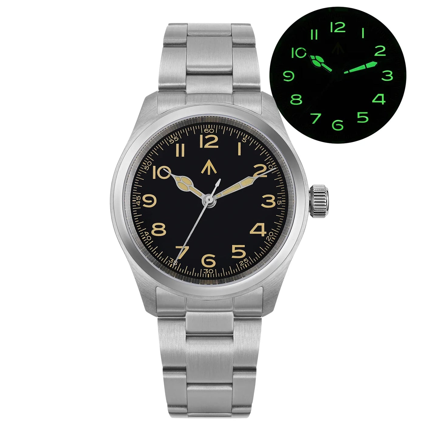 Militado ML08 Military Watch VH31 Quartz Movement Double Sapphire C3 BGW9 Luminous 10Bar Explorer