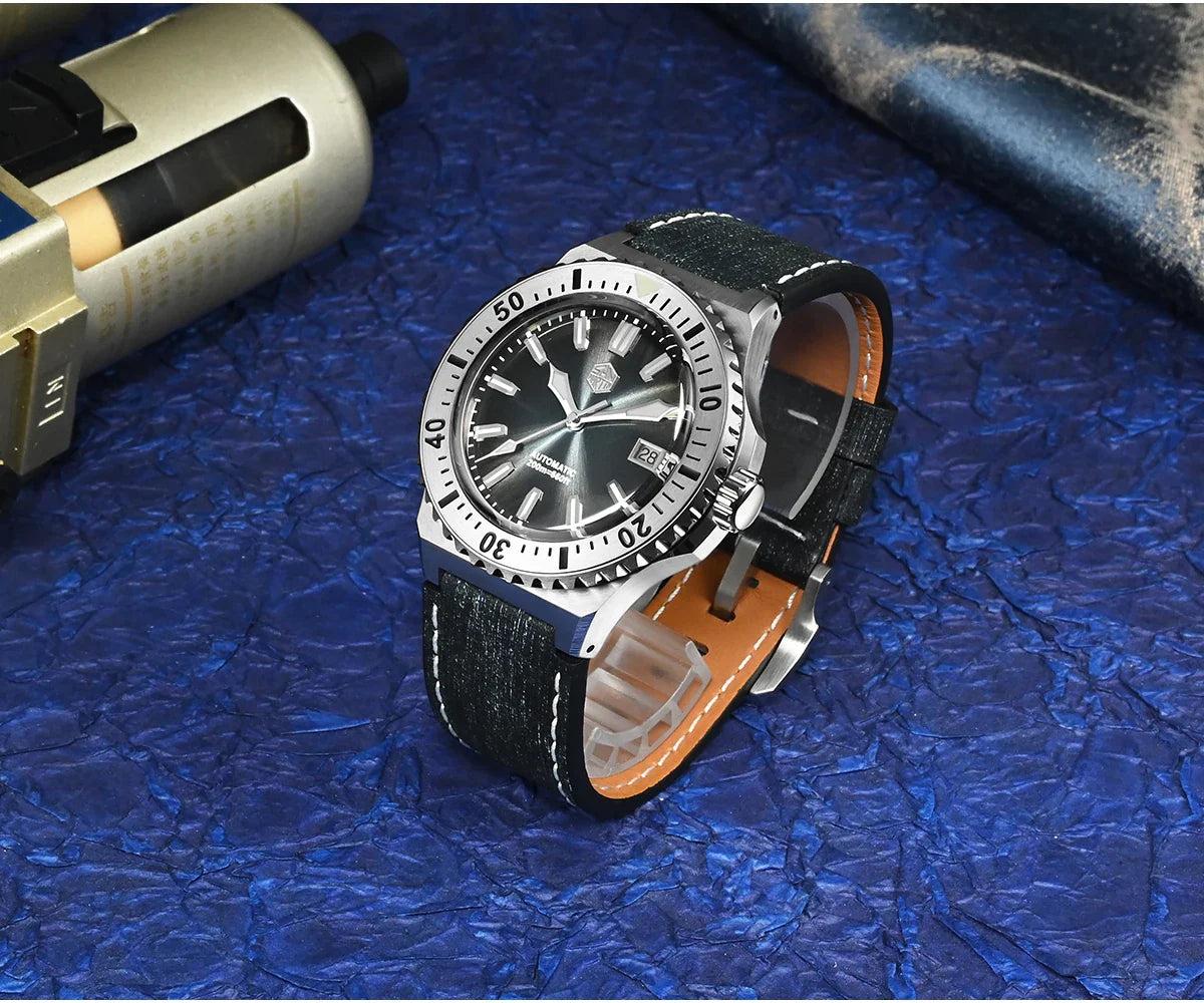 San Martin Diver SN0055G 42mm PT5000 SW200 Automatic Watch AR Sapphire 20Bar BGW-9 Lume