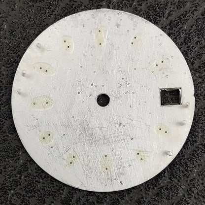 Modification 28.5mm Watch Dial Green Luminous Trend Watch Faces with Single Date Watch Accessory Suitable for NH35 Movement