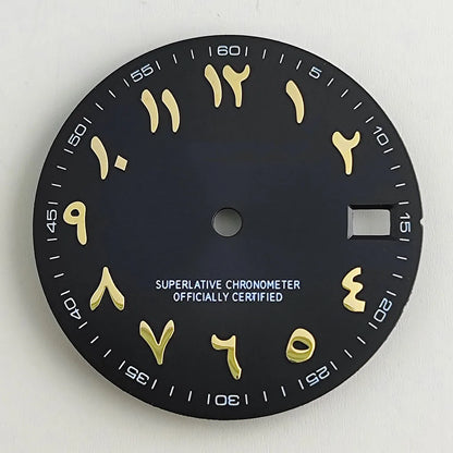 28.5mm watch dial Arabic NH35 dial S dial suitable for NH35 NH36 movement watch accessories repair tool
