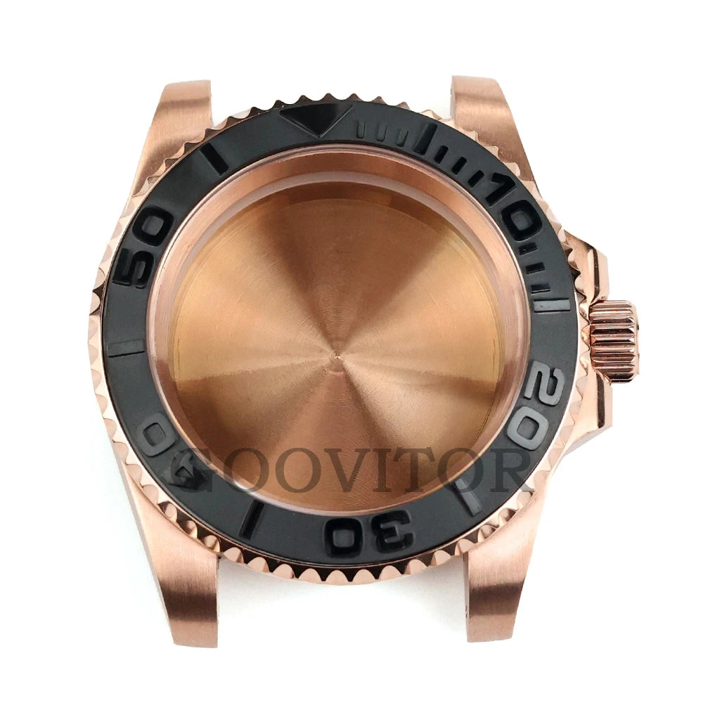 NH35 Watch Case 40mm For GMT YACHT-MASTER Seiko NH34/NH35/NH36/NH38 Movement Rose Gold Jubilee Bracelet Submariner NH35 Case