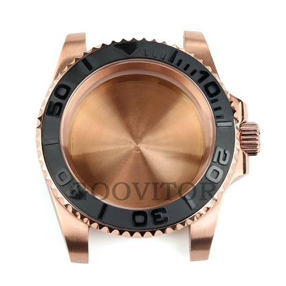 NH35 Watch Case 40mm For GMT YACHT-MASTER Seiko NH34/NH35/NH36/NH38 Movement Rose Gold Jubilee Bracelet Submariner NH35 Case