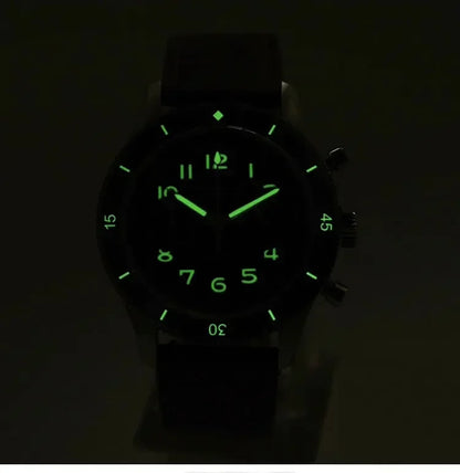 Fifty Fathoms Mod Hruodland Fo19  Chronograph Watch VK64 Quartz AR Sapphire 40MM 10bar