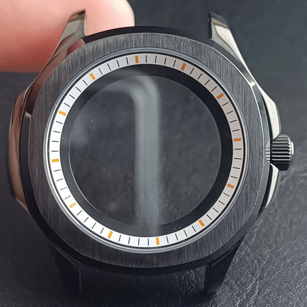 39.5MM Stainless Steel Sapphire Glass Waterproof Case Have Inner Ring FIT NH 35 NH36 NH70 Movement Watch Parts Accessories