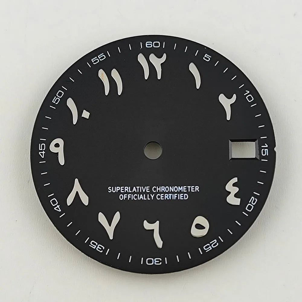 28.5mm watch dial Arabic NH35 dial S dial suitable for NH35 NH36 movement watch accessories repair tool