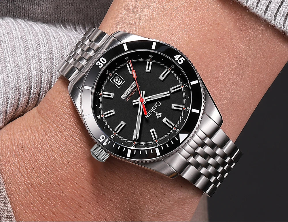 CADISEN C8237 Dive Watch BB58 Japan NH35A Ceramic Bezel 10Bar AR sapphire 40MM