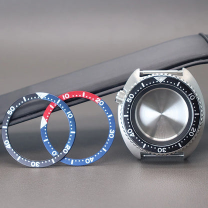 45mm Diving SKX Watch Case Sapphire Crystal Glass For Turtle Abalone Seiko NH34 NH35 NH36 NH38 4R36 Movement With Chapter Ring