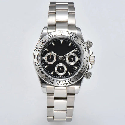 Nologo Daytona VK63 Quartz Watch Sapphire Glass 3ATM 39MM  Luminous Chronograph