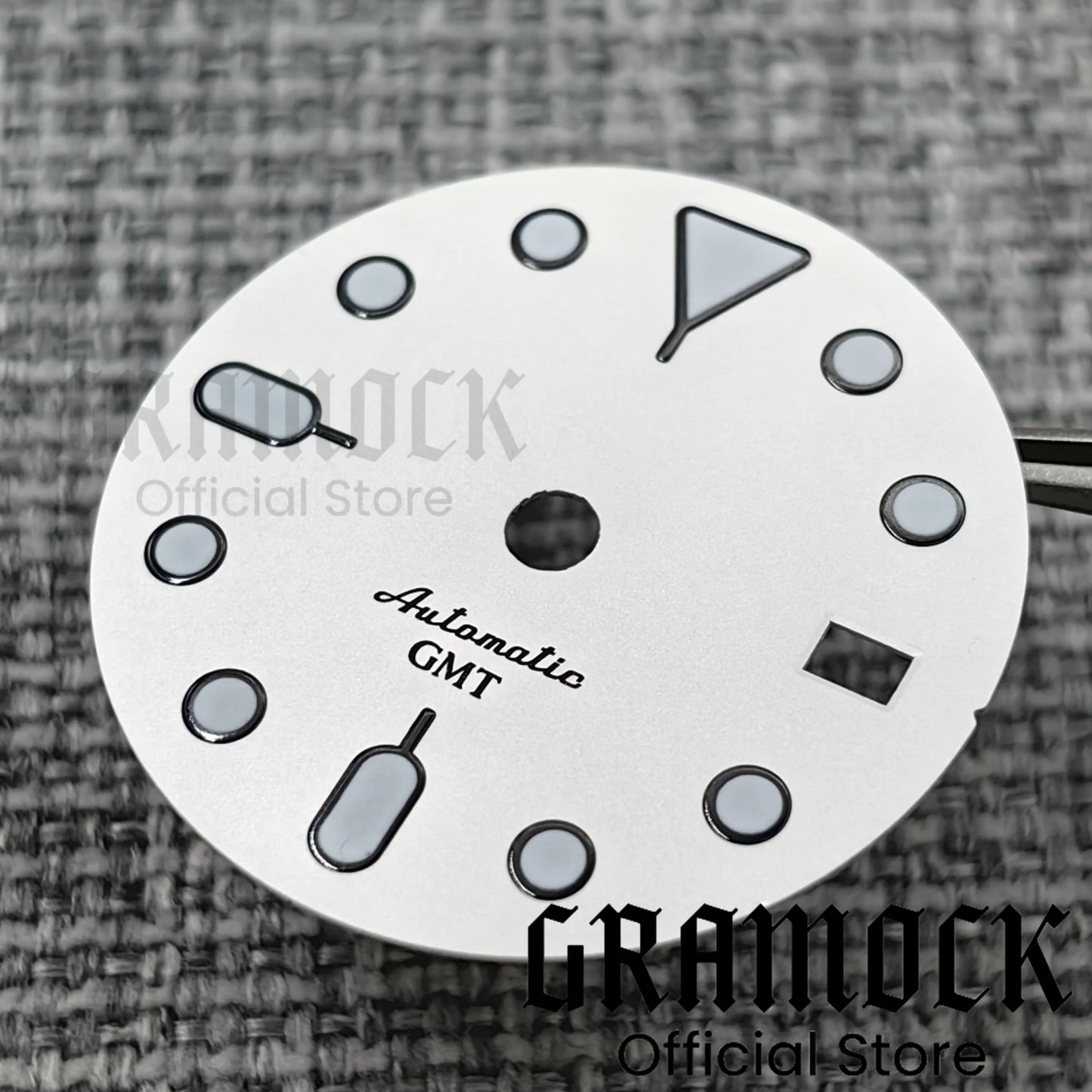 29mm Blue Red Black Orange GMT NH34 White Glossy Dial With Hands C3 Lume Fit NH34 Mechanical Watch Modified Accessories