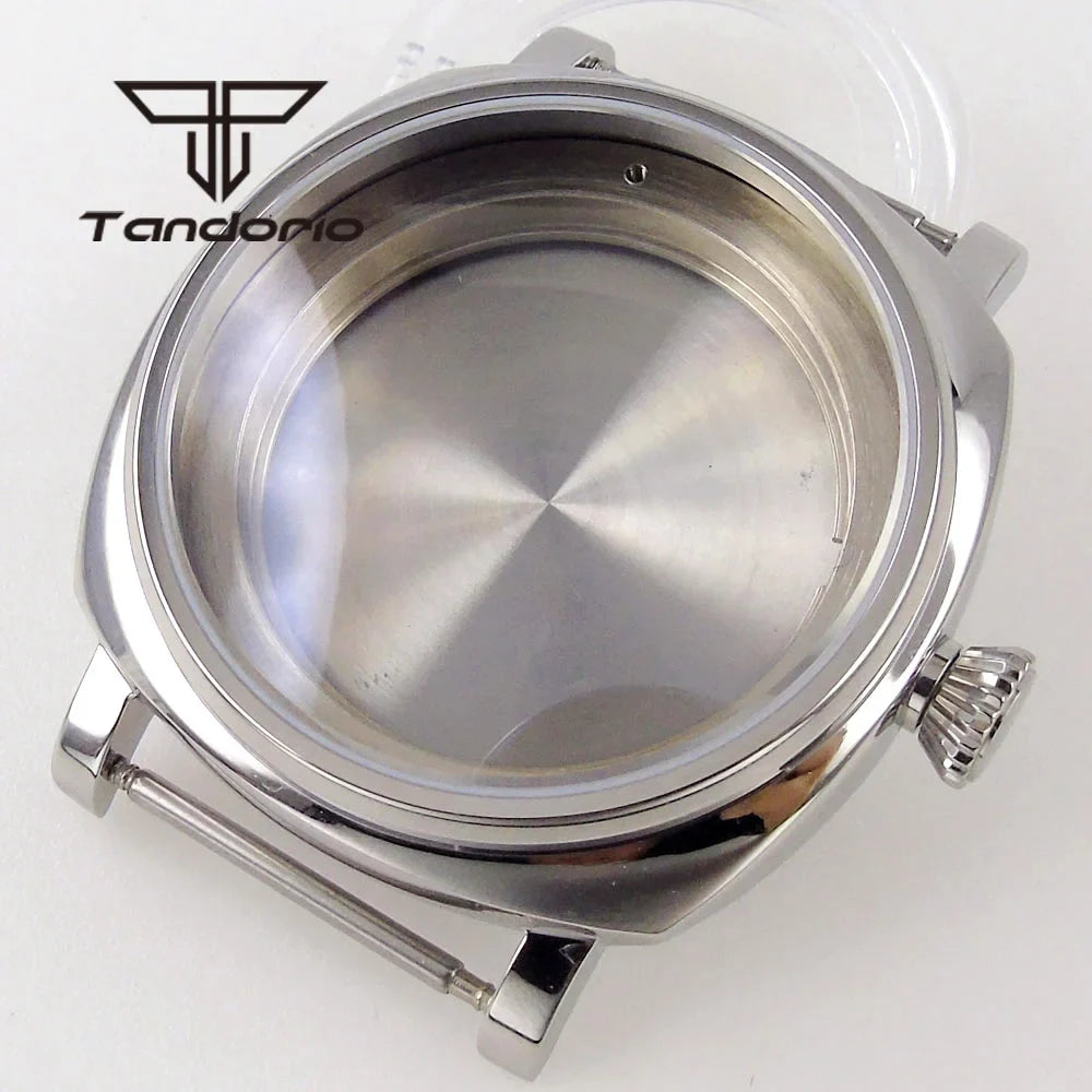 Radiomir Case Cusn8 Solid Bronze Square 42mm Automatic Watch Case Sapphire Fit NH35 NH36 NH34 ETA2824 PT5000 Men's Wristwatch Mod Accessories